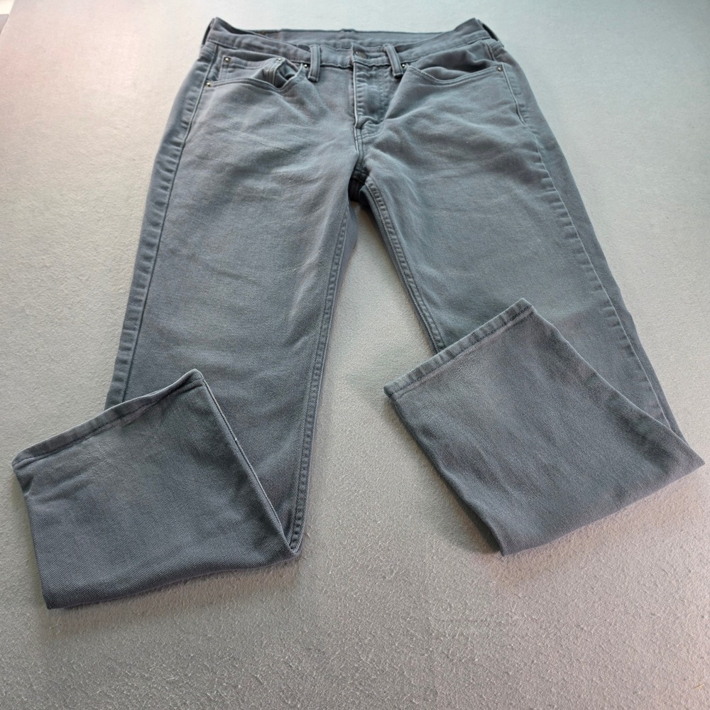 Levi's 514 Straight Jeans Mens 32x30 Charcoal Gray Denim Classic Casual